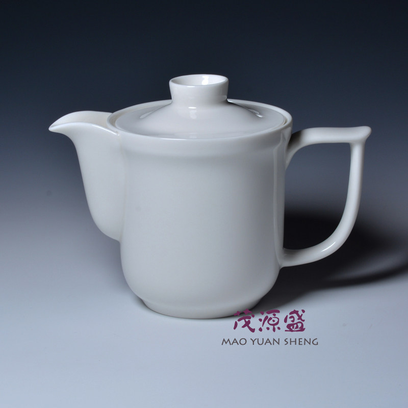 茂源盛 台湾三希陶瓷功夫茶具侧壶易泡壶牙白857 太极大茶壶300ml