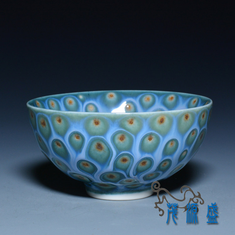 【茂源盛】台湾陶艺师邱奕志之女邱毓宁 孔雀星辰太平口茶杯 多款
