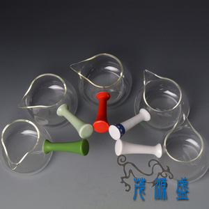 【茂源盛】耐热玻璃公道杯玻璃杯功夫茶具陶瓷侧把茶海公杯分茶器