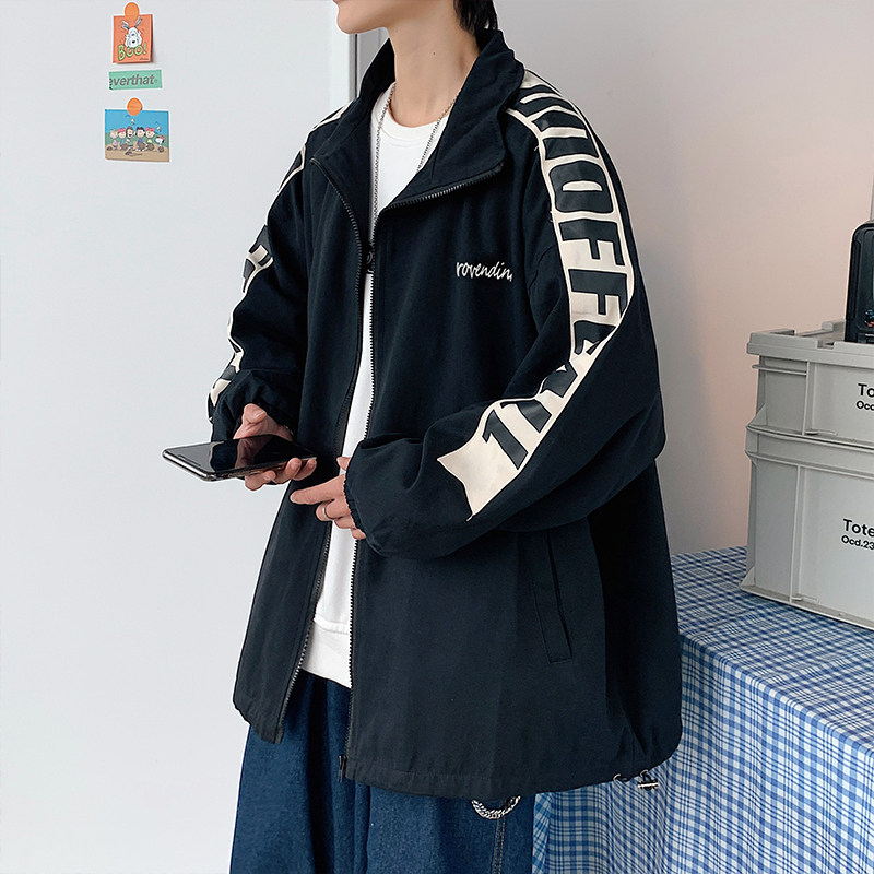 宽松外套男港风潮流ins衣服秋季潮牌夹克休闲上衣JK04110-P55图片