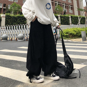 秋冬日系复古休闲灯芯绒裤子男宽松潮牌裤哈伦灯笼K0377-P38