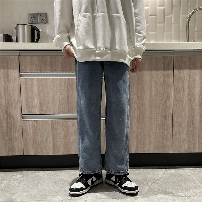 直筒老爹裤男春季ins百搭长裤宽松bf显瘦拖地牛仔裤子N0206-P40,男装牛仔裤,星座308B-1