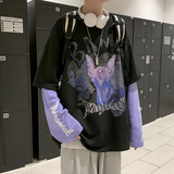假两件卫衣男港风潮流韩版宽松秋季休闲套头衫外套MY089-P35，男装卫衣，星座308B-1