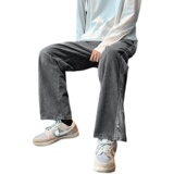 破洞牛仔裤男韩版潮流秋季宽松百搭薄款九分裤N0818-P40，男装牛仔裤，星座308B-1
