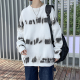 扎染拼色针织衫男秋冬季高街圆领情侣bf风潮牌毛线衣MY020-P50，男装针织衫/毛衣，星座308B-1