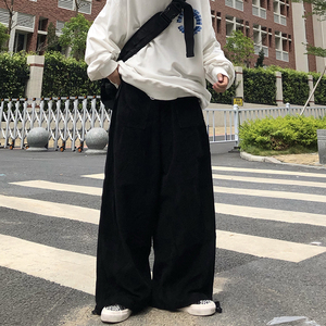 秋冬日系复古休闲灯芯绒裤子男宽松潮牌裤哈伦灯笼K0377-P38