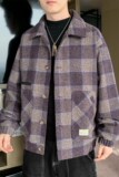 2023新款港风工装男士格子夹克呢子外套JK0223-P88，男装夹克，星座308B-1