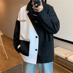 西装外套男高级设计感小众2023新款拼色西服上衣XZ06522-P55图片
