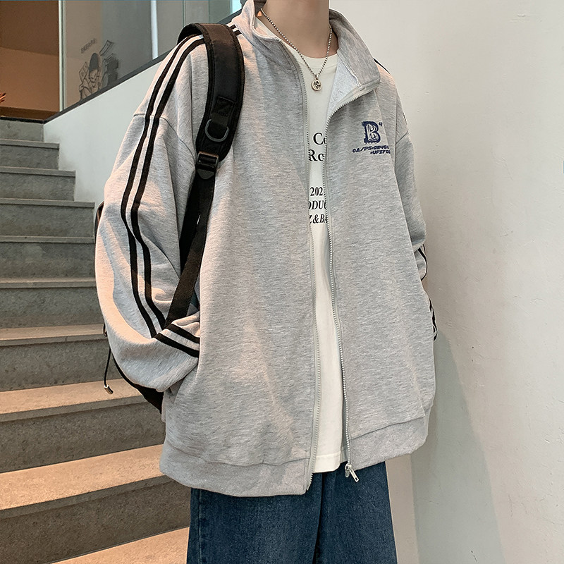 开衫卫衣男潮牌ins运动外套韩版潮流秋季情侣上衣服JK02007-P45图片