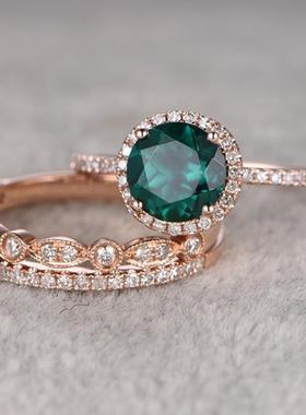 臻荣wish热卖新品14k玫瑰金微镶