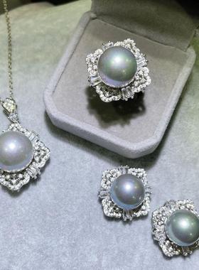 新款仿真大溪地珍珠吊坠项链气质