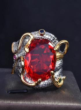 蛇形复古轻奢重工设计双色电镀