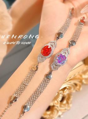 法式时尚高碳钻手链个性百搭彩钻