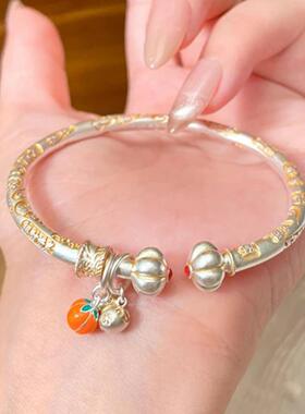 白铜好柿成双南瓜描金新中式国风