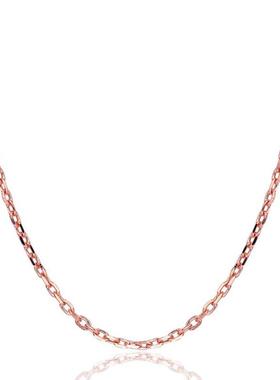 铜镀镀银玫瑰金银项链女18寸