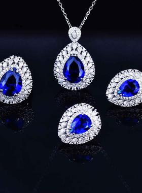 欧美精美彩宝套装仿天然斯里兰卡