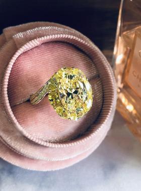 新款奢华彩宝阿斯切黄钻高碳钻