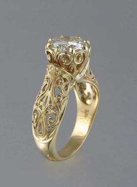 臻荣wish新款通花镶嵌仿真锆石