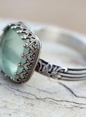 臻荣wish热卖新款薄荷绿月光石