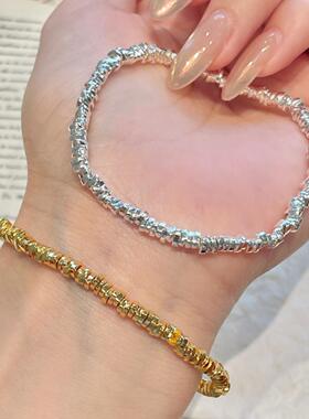 韩版碎银盘缠手链女轻奢小众