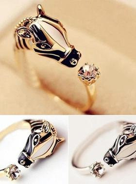 臻荣wish热卖动物造型斑马戒指
