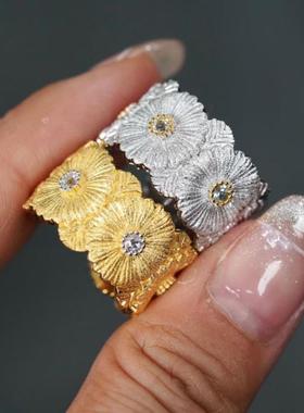 意大利手工拉丝布契风宽版双色金