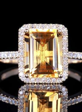 臻荣ebay热卖时尚香槟色方钻订婚