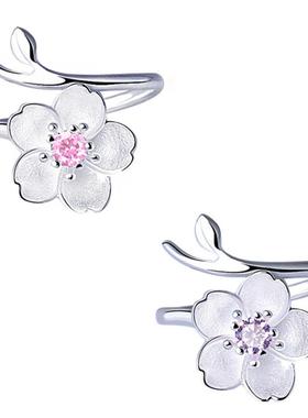 韩版新款樱花戒指女日韩银饰品