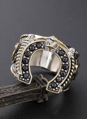 臻荣wish美国西部精神马蹄戒指