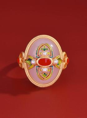 古法传承鎏金工艺彩绘珐琅仿