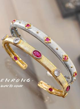 意大利布契拉丝工艺织纹雕金