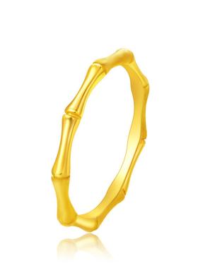 小红书爆款周家竹节戒指镀18k