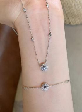 爆款仿美国进口D色莫桑石钻项链