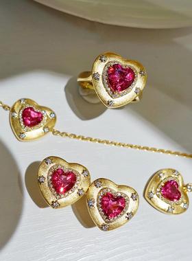 意大利织纹雕金布qi拉提项链戒指