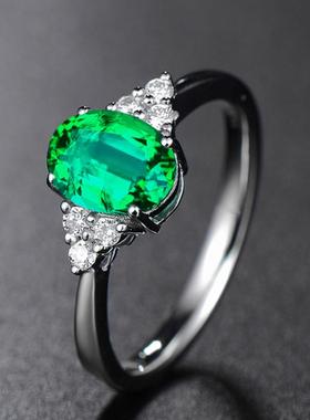 经典欧美王妃鹅蛋形彩宝戒指镶嵌