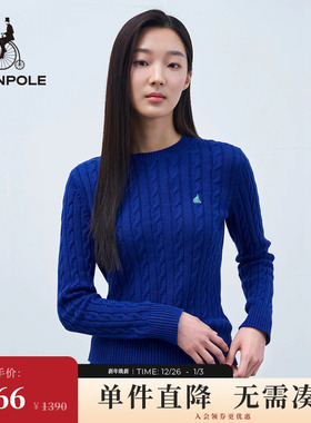 BEANPOLE滨波女士多色款时尚简约通勤风户外日常圆领套头长袖毛衣