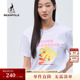 BEANPOLE滨波 美拉蓝日常通勤T恤 圆领印花短袖 女士基础款 韩系时尚