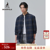 BEANPOLE滨波 衬衫 男士 休闲优雅商务绿色格纹长袖
