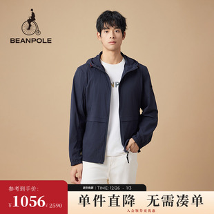 风连帽时尚 藏青色休闲简约工装 通勤风夹克外套 男士 BEANPOLE滨波