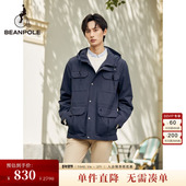 BEANPOLE滨波 男士 休闲藏青色商务连帽狩猎服外套