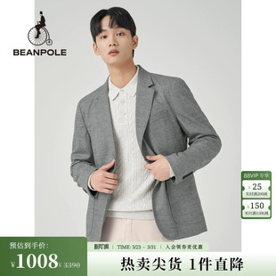 单西 商务休闲后中开衩千鸟格西装 BEANPOLE滨波 男士