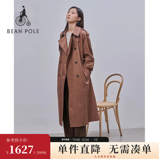气质迪木尔风中长款 女士优雅时尚 风衣外套 BEANPOLE滨波 明星同款