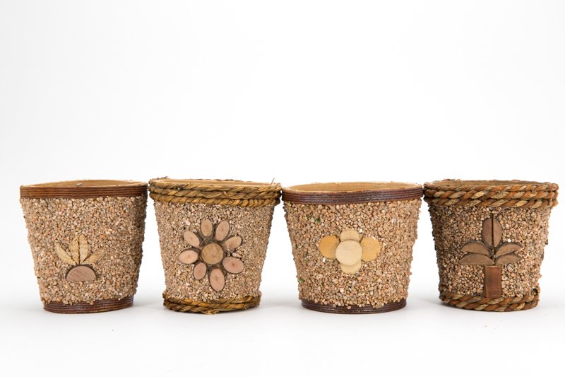 木质薄板材田园沙粒小石子装饰