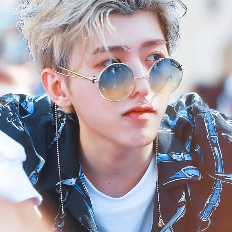 眼镜链偶像练习生 蔡徐坤 王子异同款韩国笑脸太阳眼镜链墨镜链子
