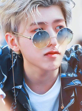 眼镜链偶像练习生 蔡徐坤 王子异同款韩国笑脸太阳眼镜链墨镜链子