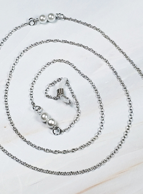 金属眼镜链防掉时尚仿珍珠吊坠个性墨镜挂链复古户外防滑眼镜挂绳