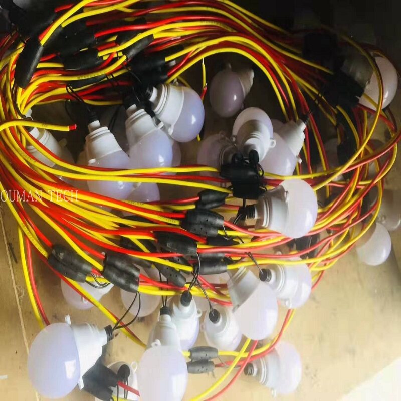 led灯笼泡免接线连串灯泡吊式灯笼花灯造型光源亮化工程低压防水