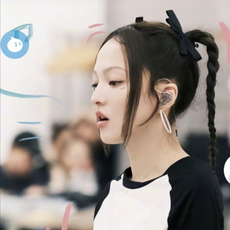 张韶涵同款双麻花辫黑色小蝴蝶结发夹刘海侧边夹双高马尾鸭嘴夹