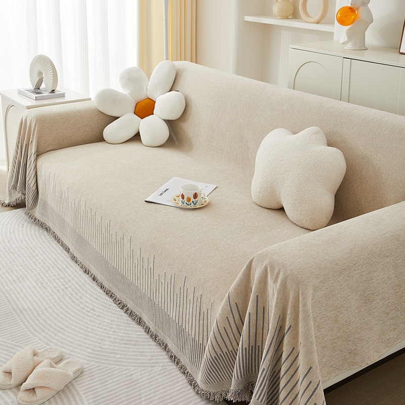 防猫抓沙发巾全盖多功能垫沙发套罩全包防尘四季通用北欧风盖布
