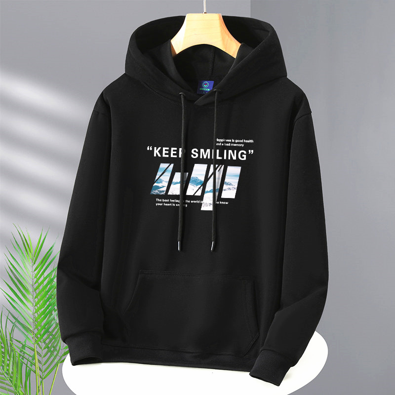 印花国潮舒适连帽卫衣男